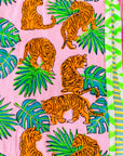 Block Print Blanket | Pink Palms