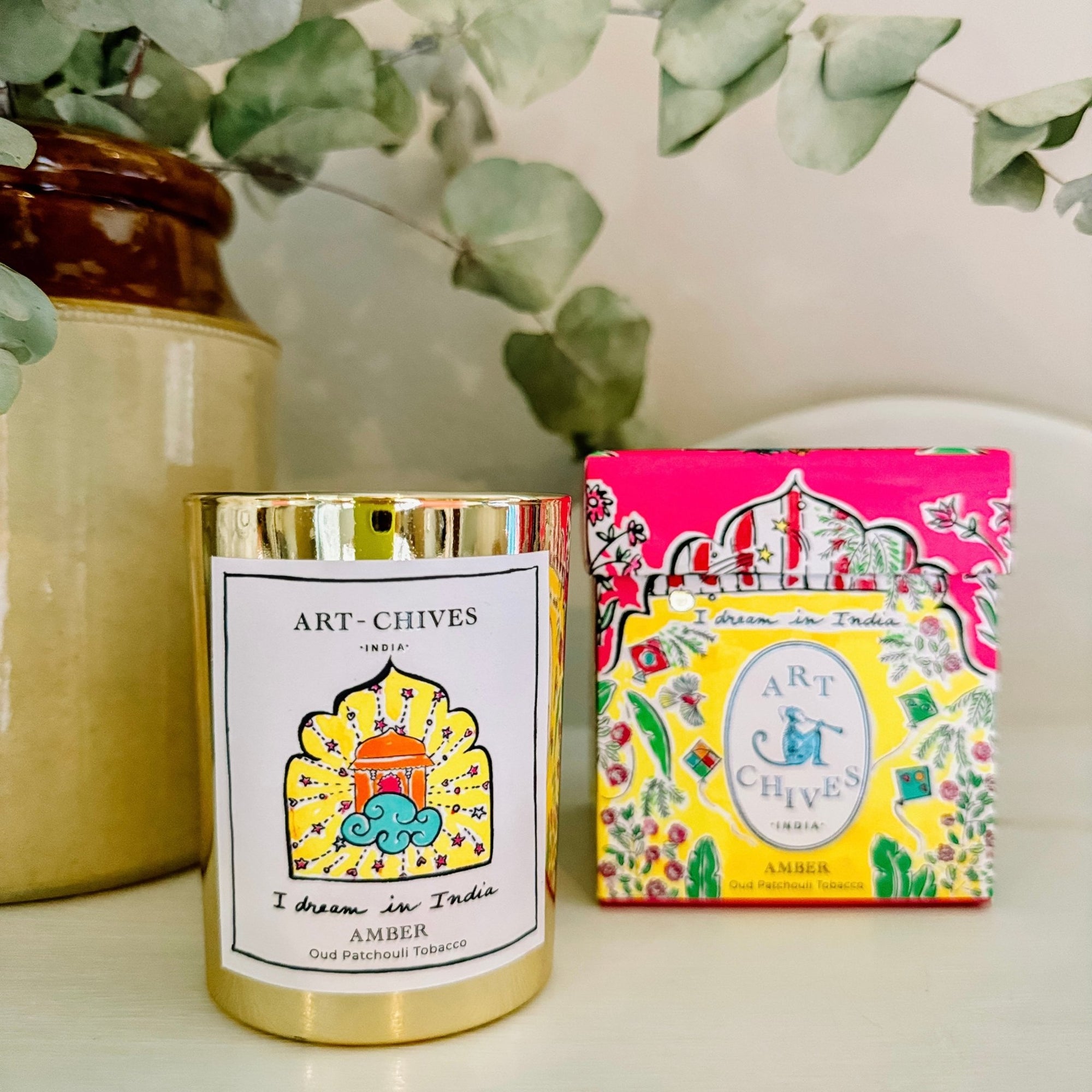 Amber Candle | Oud, Patchouli & Tobacco - Bombaby