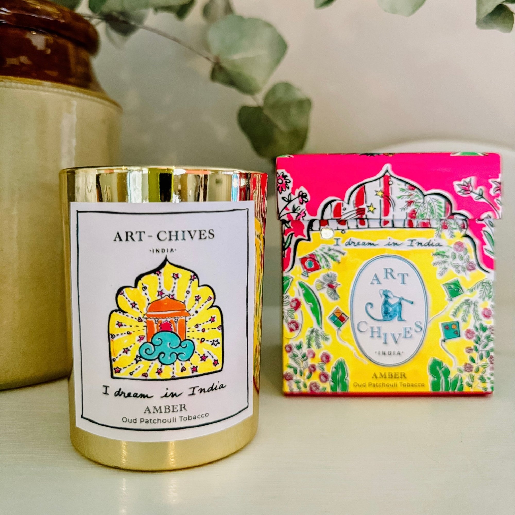 Amber Candle | Oud, Patchouli & Tobacco - Bombaby