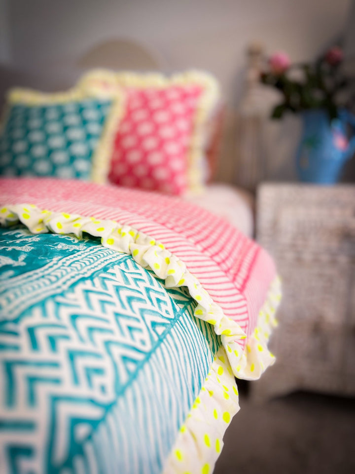 Baby Estha | Turquoise Mini Quilt - Bombaby