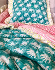 Baby Estha | Turquoise Mini Quilt - Bombaby