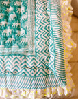 Baby Estha | Turquoise Mini Quilt - Bombaby