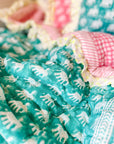 Baby Estha | Turquoise Mini Quilt - Bombaby