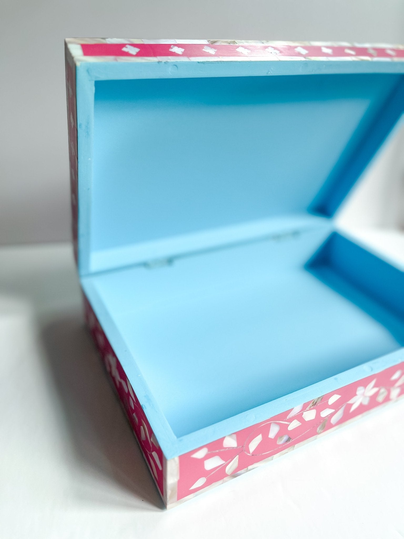 Barbie Pink | Large Mother of Pearl Jewellery Box - Bombaby