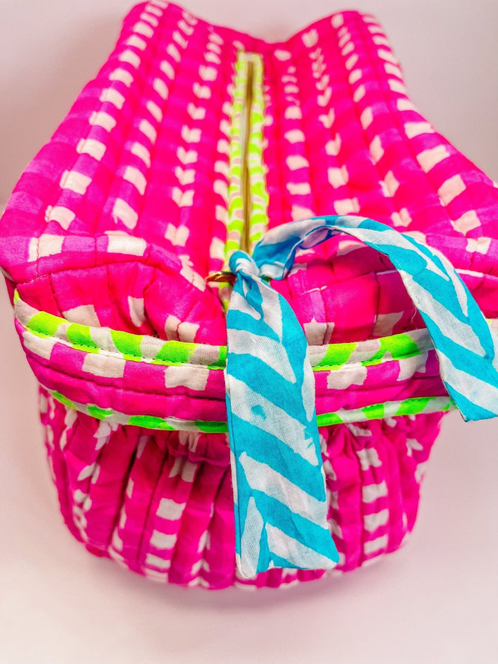 Bestie Bag | Neon Pink Check SECONDS - Bombaby