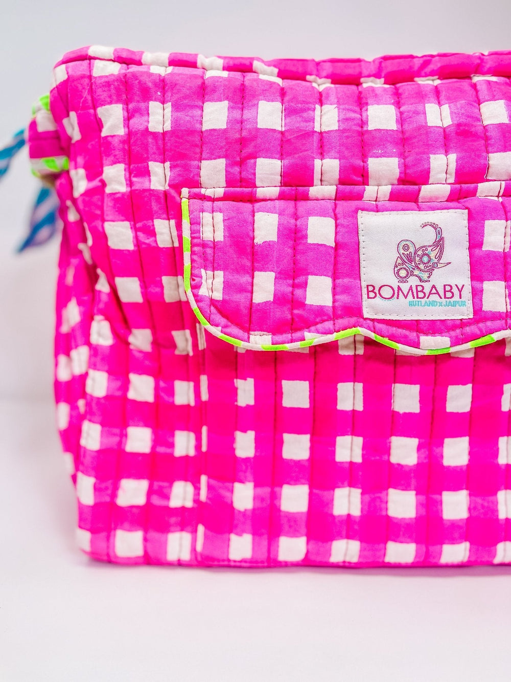 Bestie Bag | Neon Pink Check SECONDS - Bombaby