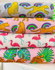 Block Print Blanket | Pink Flamingo - Bombaby