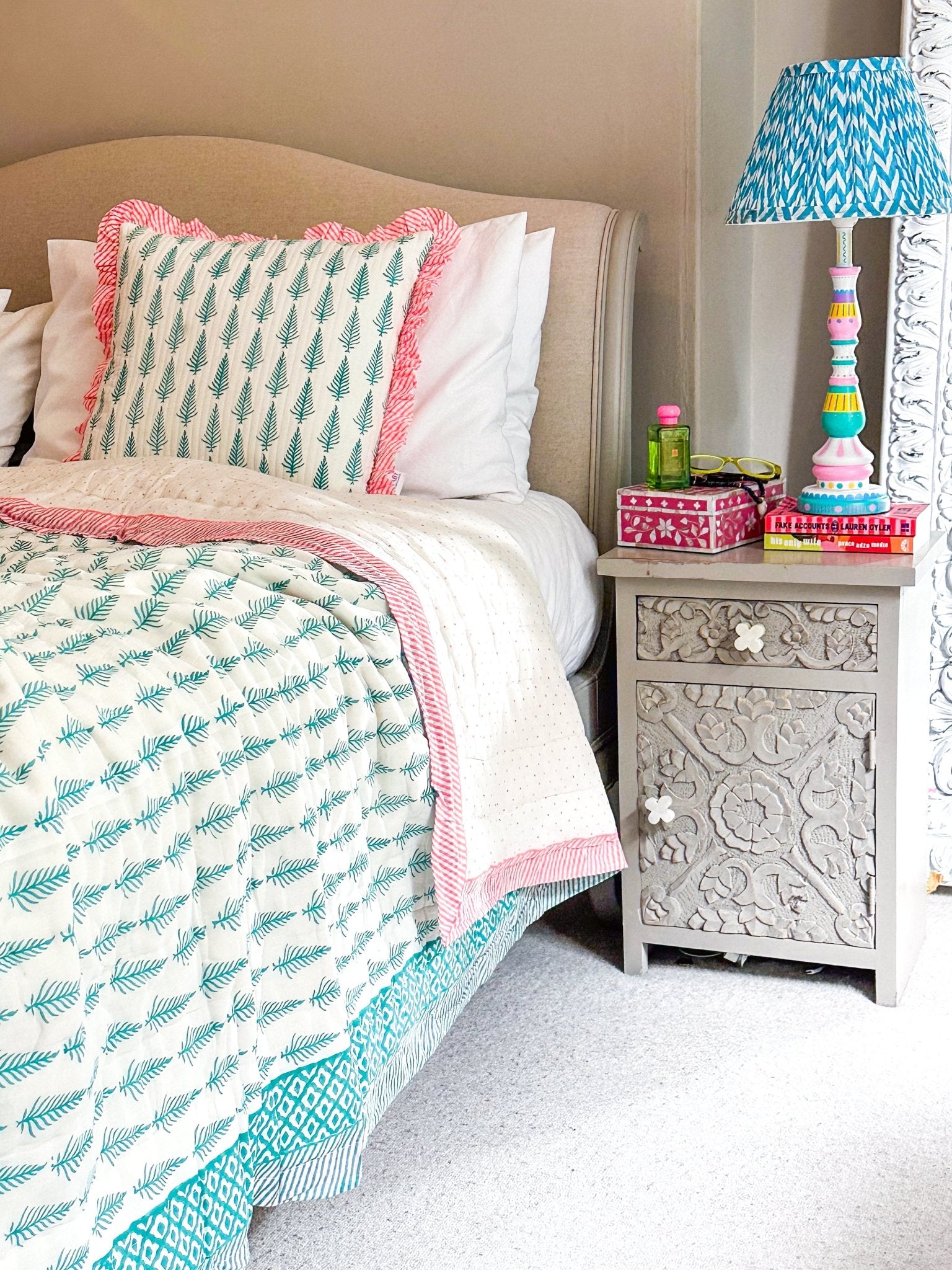 Block Print Heirloom Quilt | Rahel - Bombaby