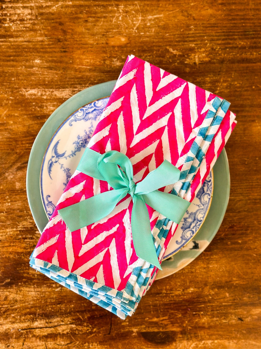 Block Print Napkins | Neon Brights - Bombaby