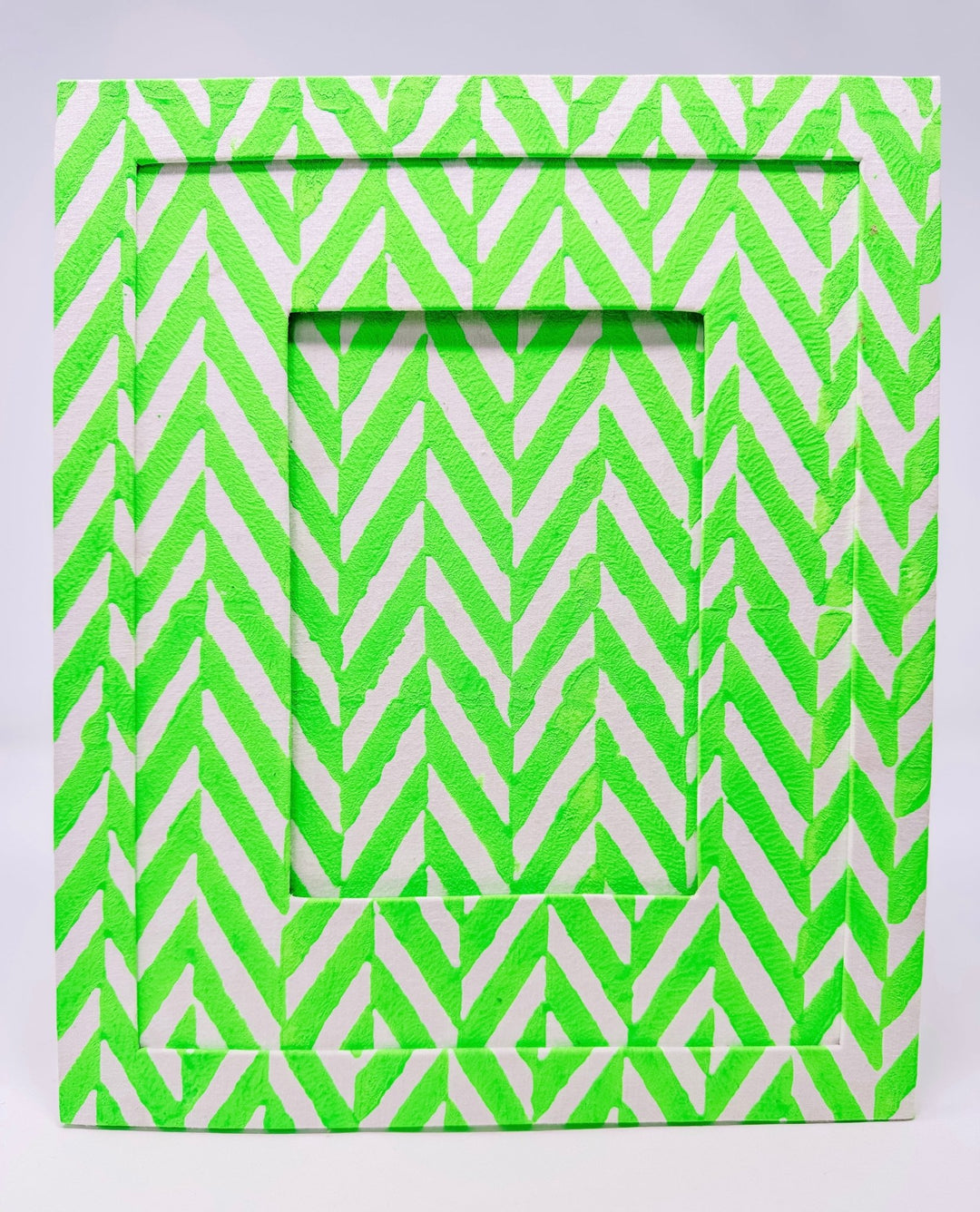 Block Print Picture Frame | Neon Green - Bombaby