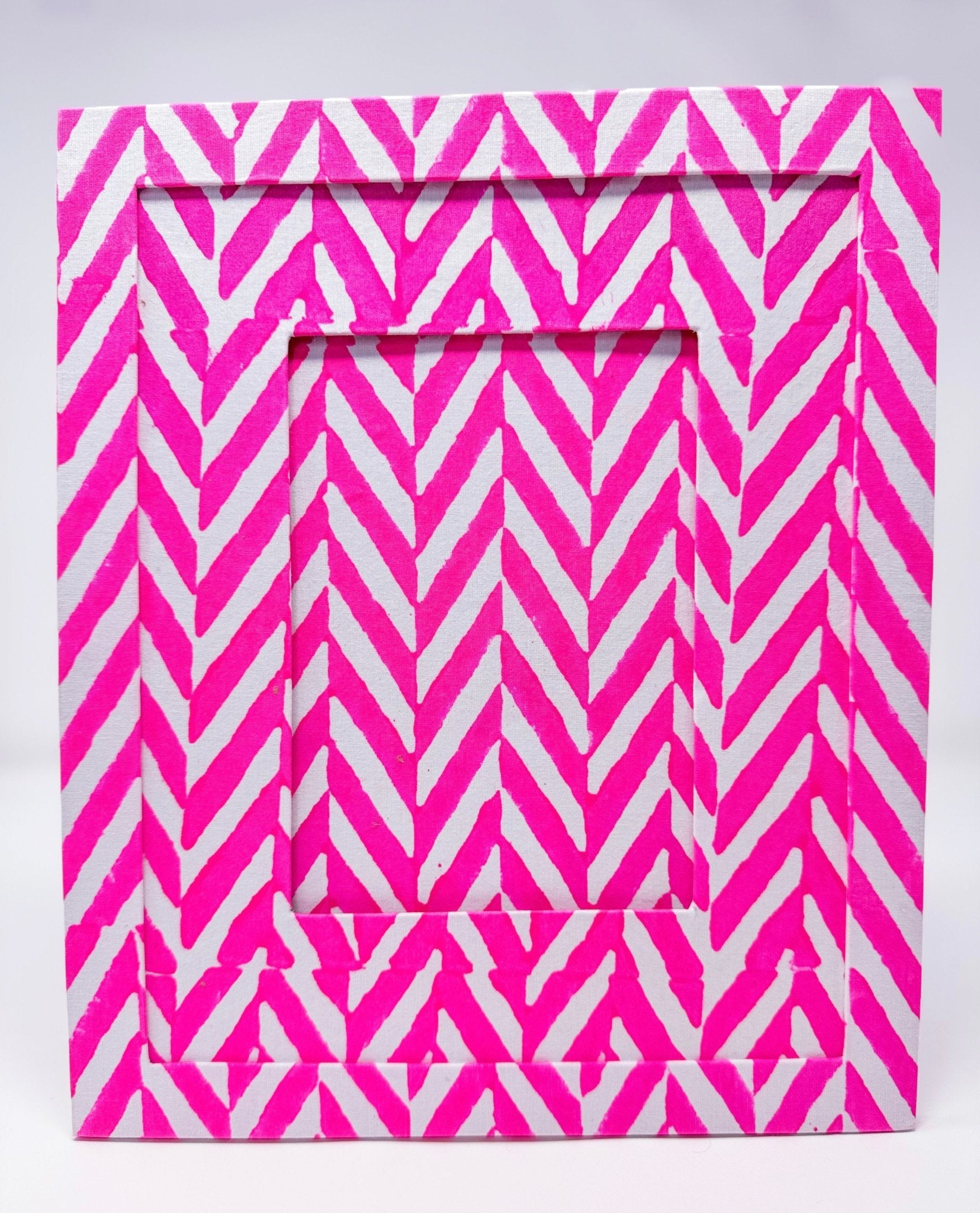 Block Print Picture Frame | Neon Pink - Bombaby