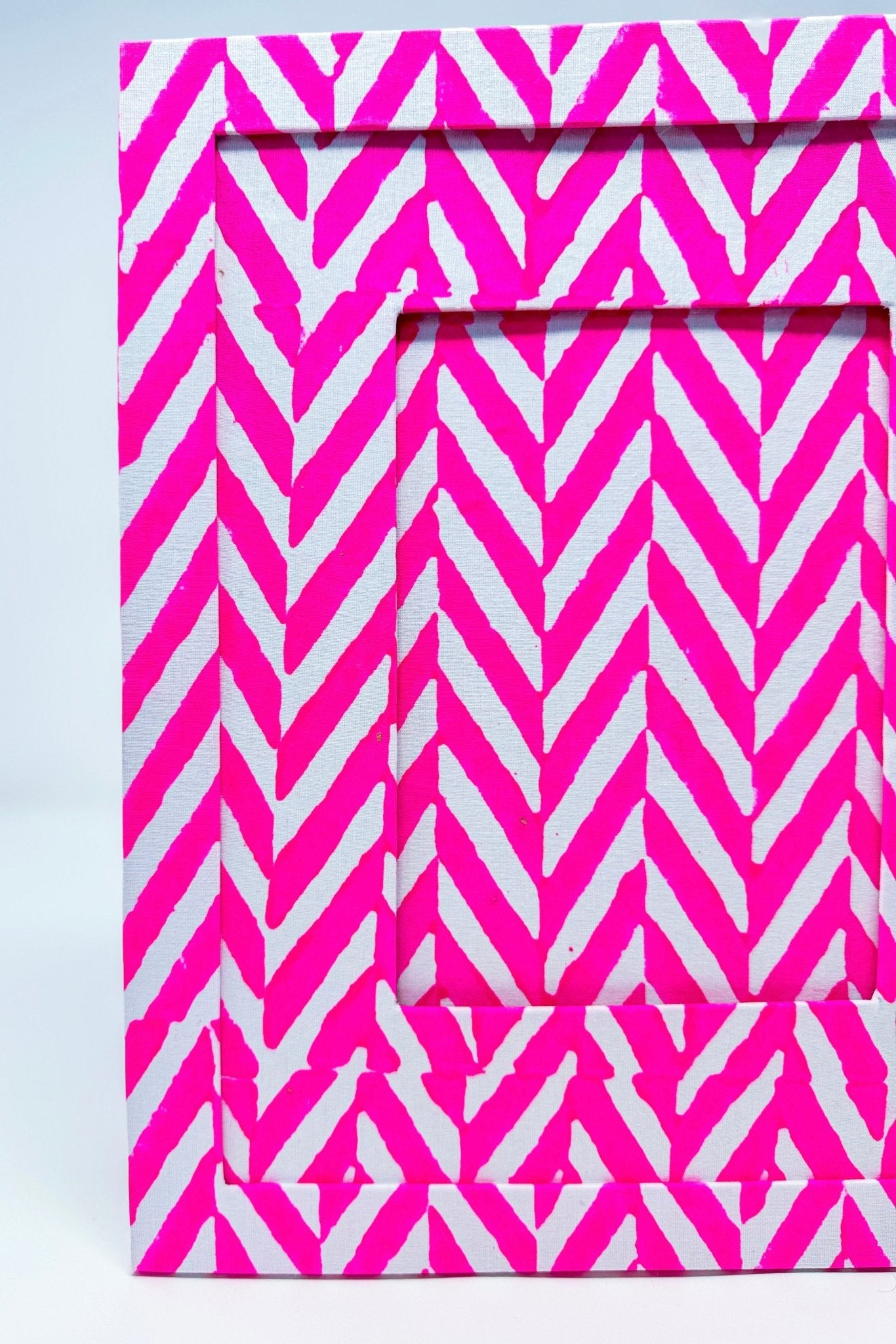 Block Print Picture Frame | Neon Pink - Bombaby