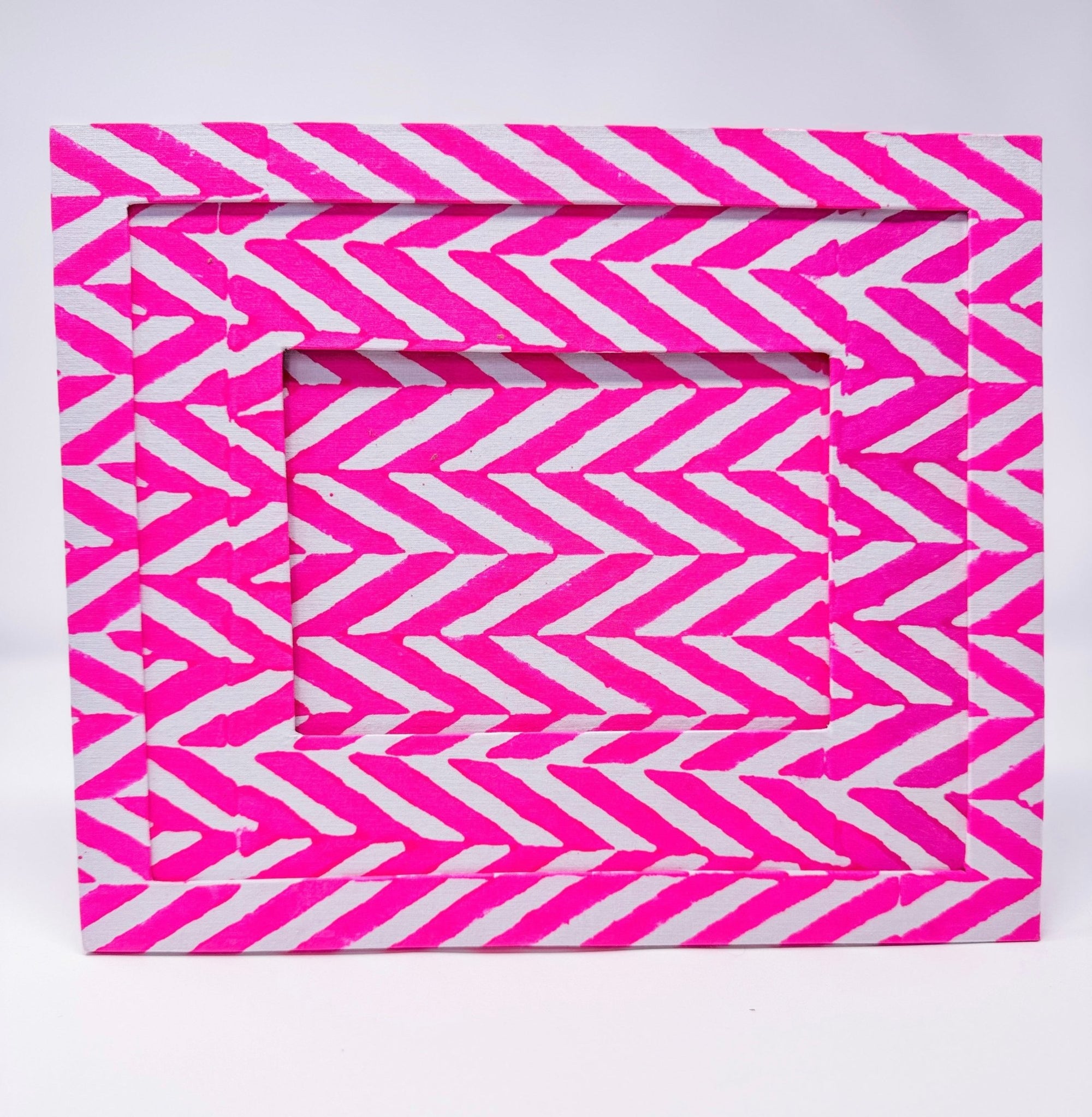 Block Print Picture Frame | Neon Pink - Bombaby