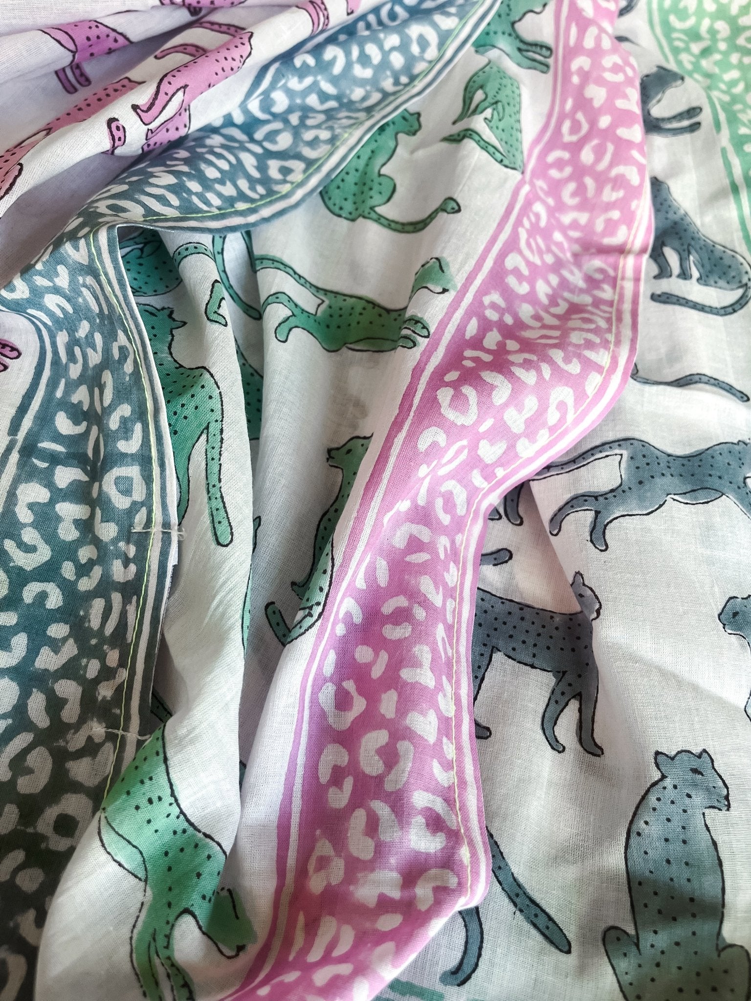 Block Print Scarf | Leopard - Bombaby