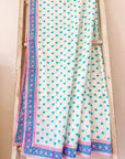 Block Print Scarf XL | Malibu Blue Hearts - Bombaby