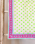 Block Print Scarf XL | Neon Hearts - Bombaby