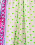 Block Print Scarf XL | Neon Hearts - Bombaby