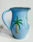 Blue Enamel Jug | Flamingo Palms - Bombaby