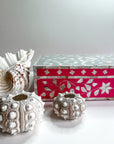 Dove Grey & Pink | Large Mother of Pearl Jewellery Box - Bombaby