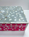 Dove Grey & Pink | Large Mother of Pearl Jewellery Box - Bombaby