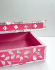 Dove Grey & Pink | Large Mother of Pearl Jewellery Box - Bombaby