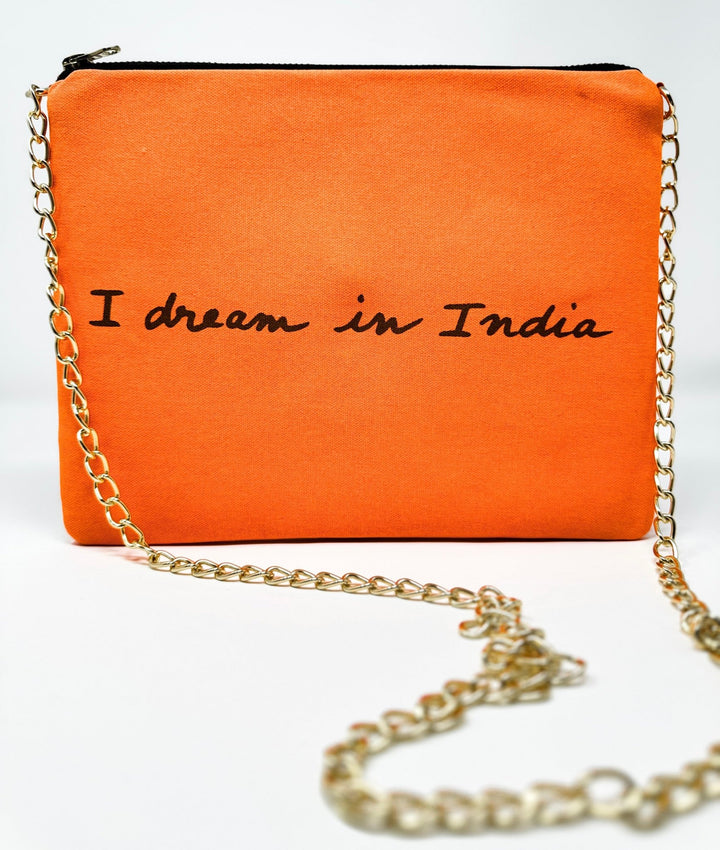 Embroidered Elephant Pochette | Orange Lolly - Bombaby