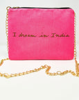 Embroidered Monkey Pochette | Candy Pink - Bombaby