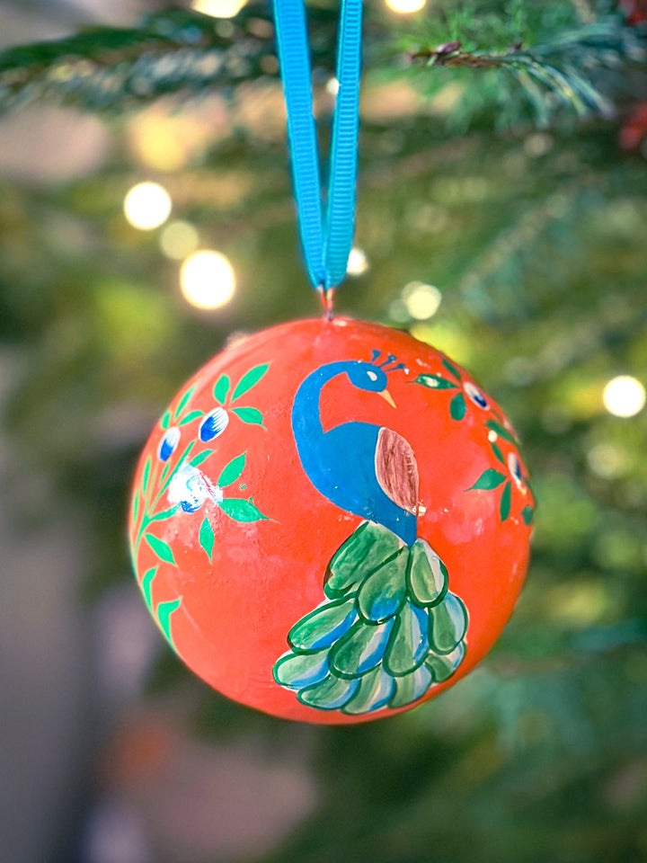 Hand - Painted Christmas Baubles | Made in Kashmir - Bombaby