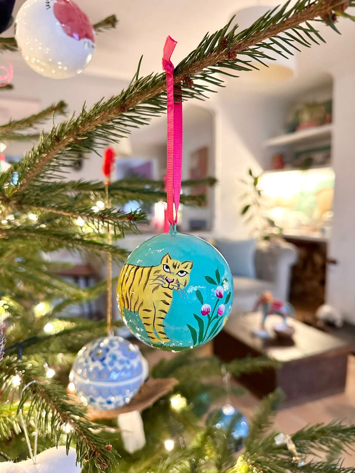 Hand - Painted Christmas Baubles | Made in Kashmir - Bombaby