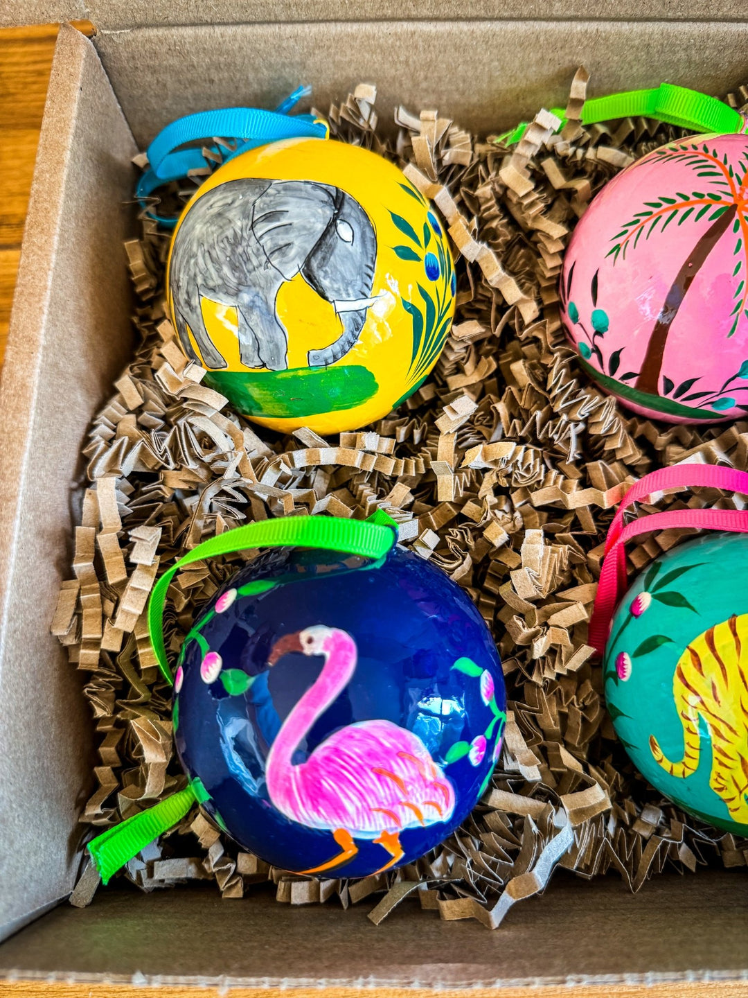 Hand - Painted Christmas Baubles | Made in Kashmir - Bombaby