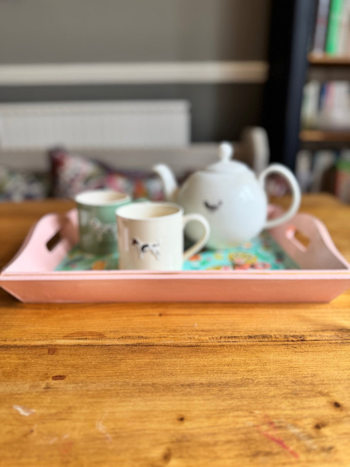 Hand - painted Tray | Butterflies & Blooms - Bombaby