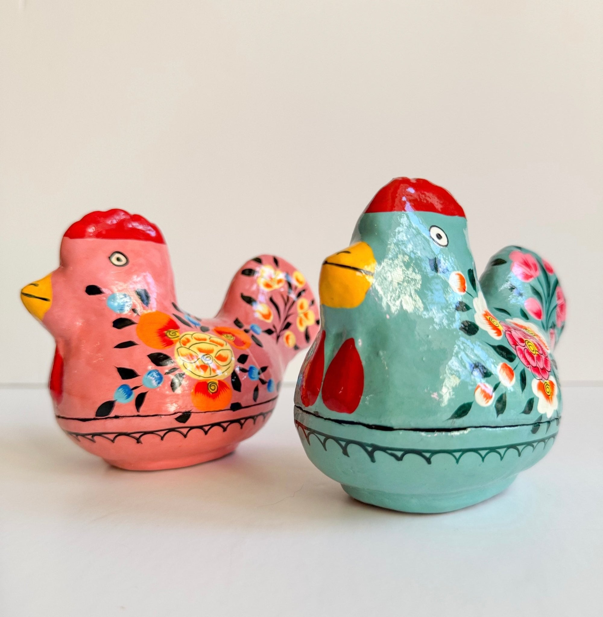 Handmade Easter Hen Trinket Boxes - Bombaby