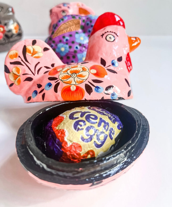 Handmade Easter Hen Trinket Boxes - Bombaby