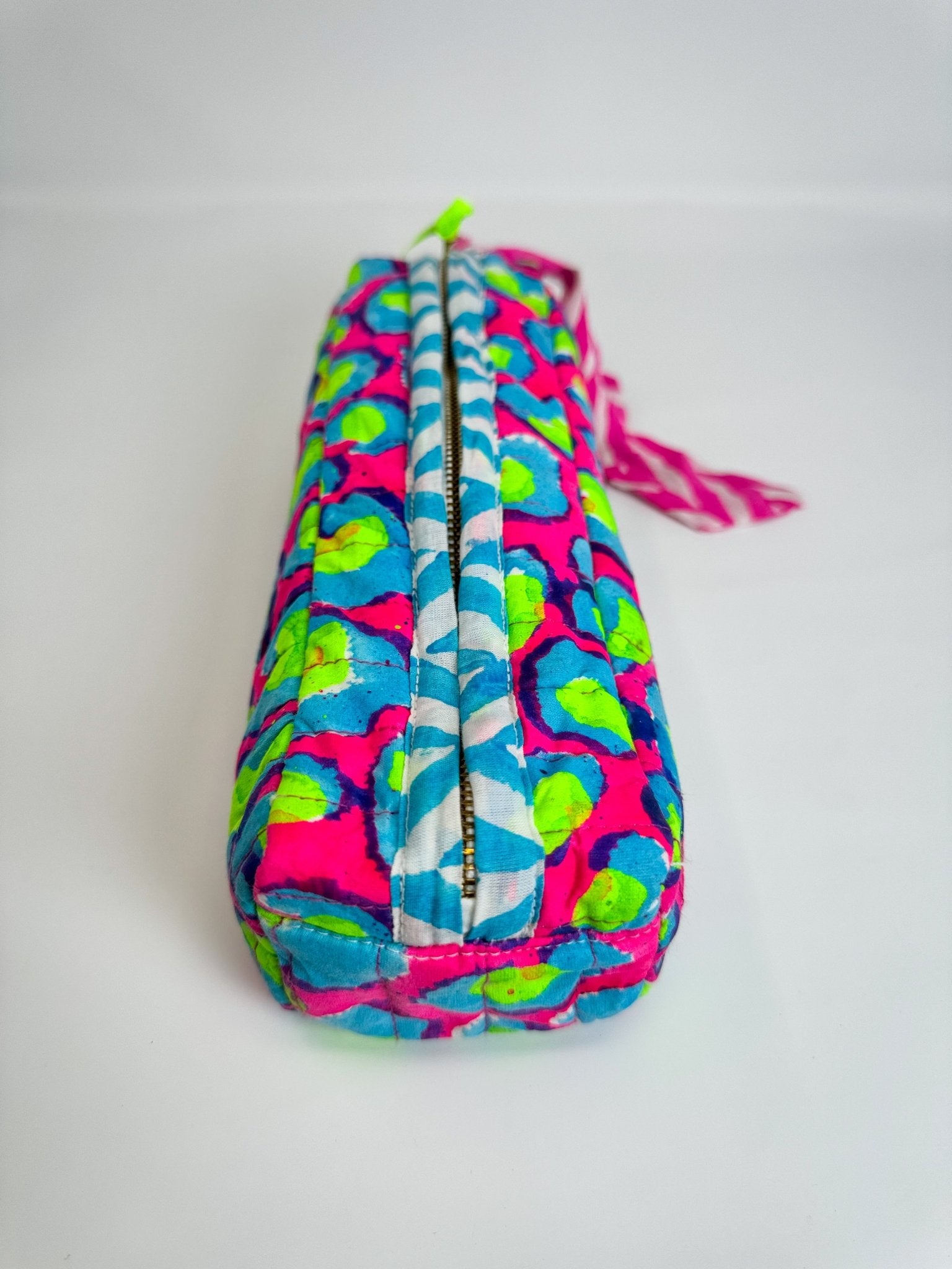 Handmade Quilted Pencil Case | Electric Safari - Bombaby