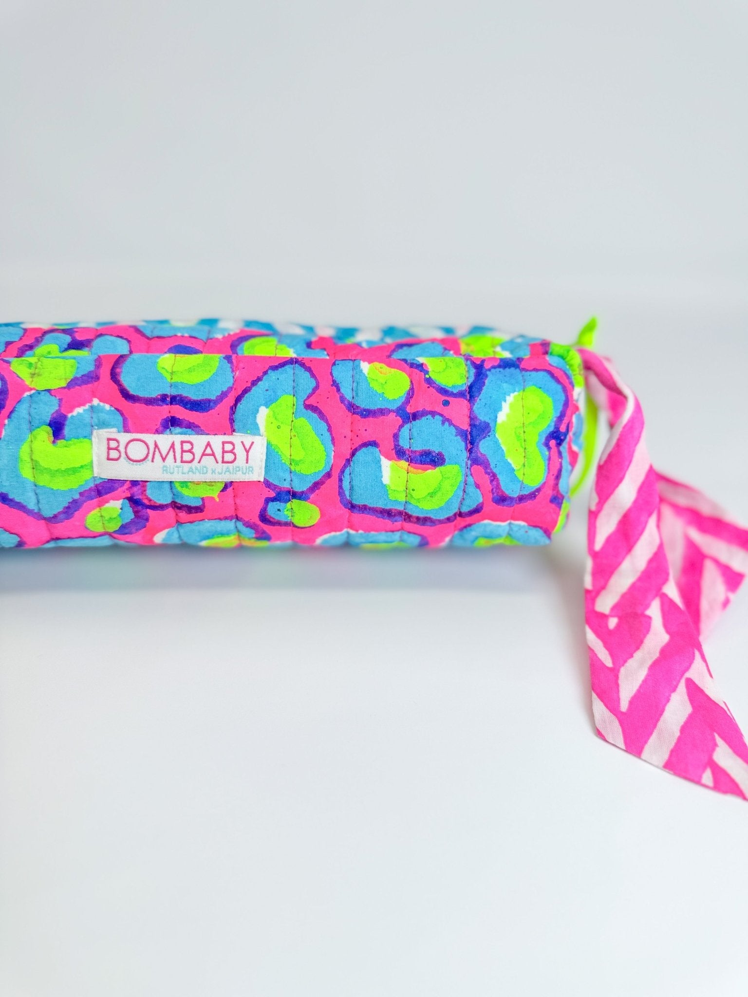 Handmade Quilted Pencil Case | Electric Safari - Bombaby