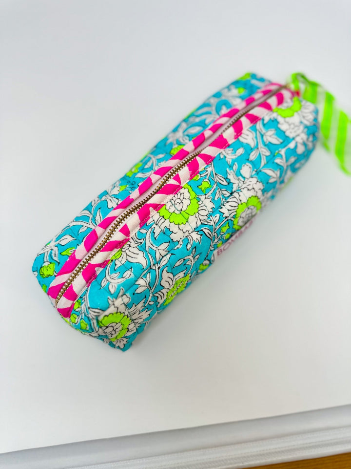 Handmade Quilted Pencil Case | Meadow - Bombaby