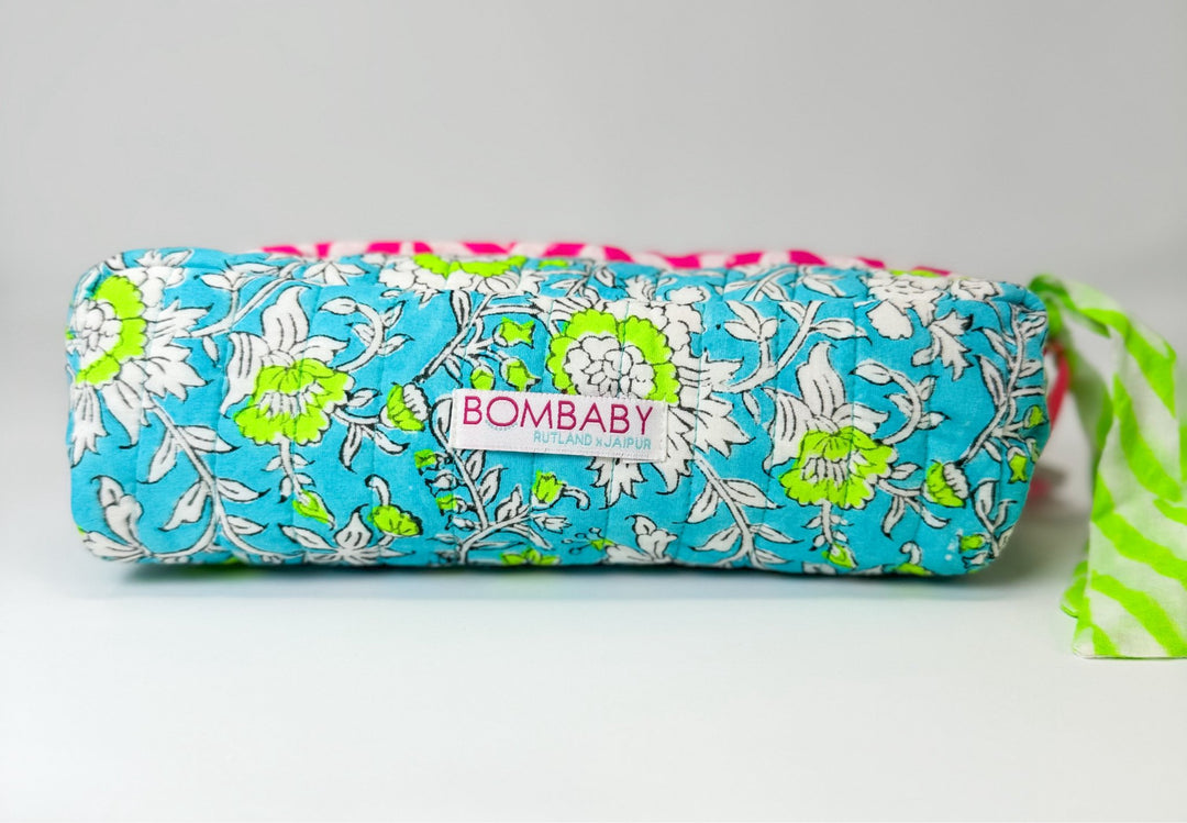 Handmade Quilted Pencil Case | Meadow - Bombaby