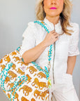 Indian Tiger | Handmade Quilted Weekend Bag - Bombaby