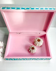 Jewelled Aqua | Large Mother of Pearl Jewellery Box - Bombaby