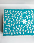 Jewelled Aqua | Large Mother of Pearl Jewellery Box - Bombaby