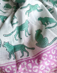 Leopard Scarf XL | Peppermint Green - Bombaby