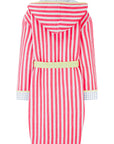 Luxury Quilted Dressing Gown | Neon Pink Stripe - Bombaby