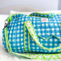 Malibu Blue Check | Quilted Weekend Bag - Bombaby