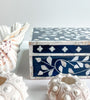 Midnight Blue | Large Mother of Pearl Jewellery Box - Bombaby