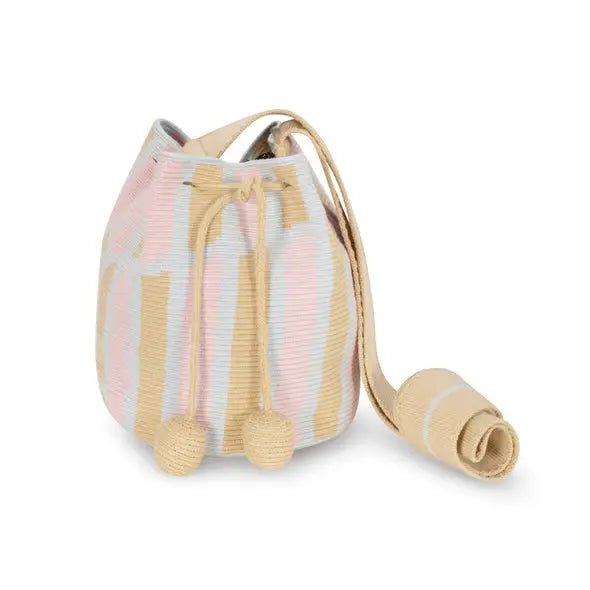 Milkshake | Wayuu Crossbody Bucket Bag - Bombaby