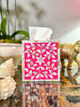 Mother of Pearl Inlay Tissue Box | Barbie Pink - Bombaby