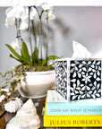 Mother of Pearl Inlay Tissue Box | Midnight Navy - Bombaby