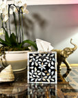 Mother of Pearl Inlay Tissue Box | Midnight Navy - Bombaby