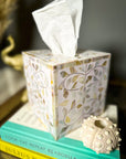 Mother of Pearl Inlay Tissue Box | Sandy Shores - Bombaby