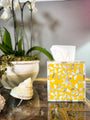 Mother of Pearl Inlay Tissue Box | Sunshine Yellow - Bombaby